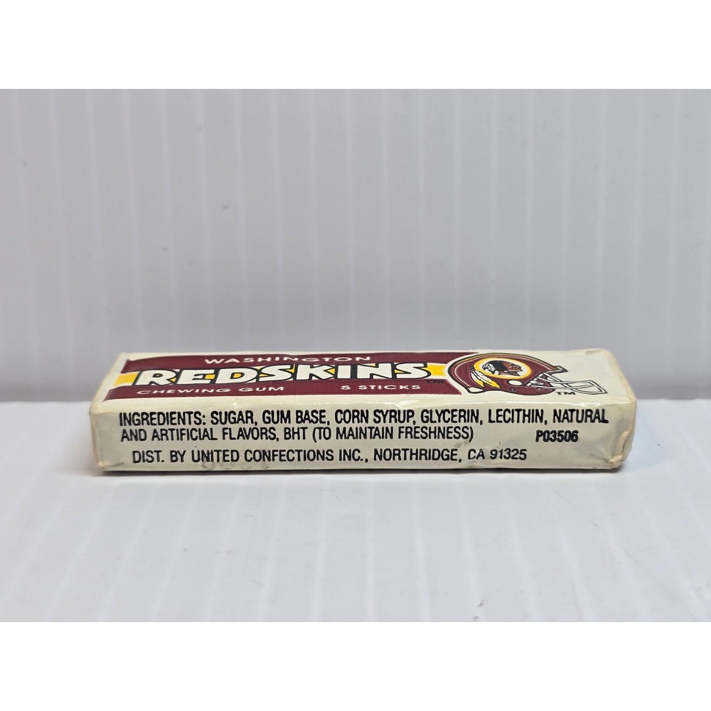 Washington Redskins Chewing Gum 5 Sticks Team NFL Collectible Vintage - Picture 5 of 5